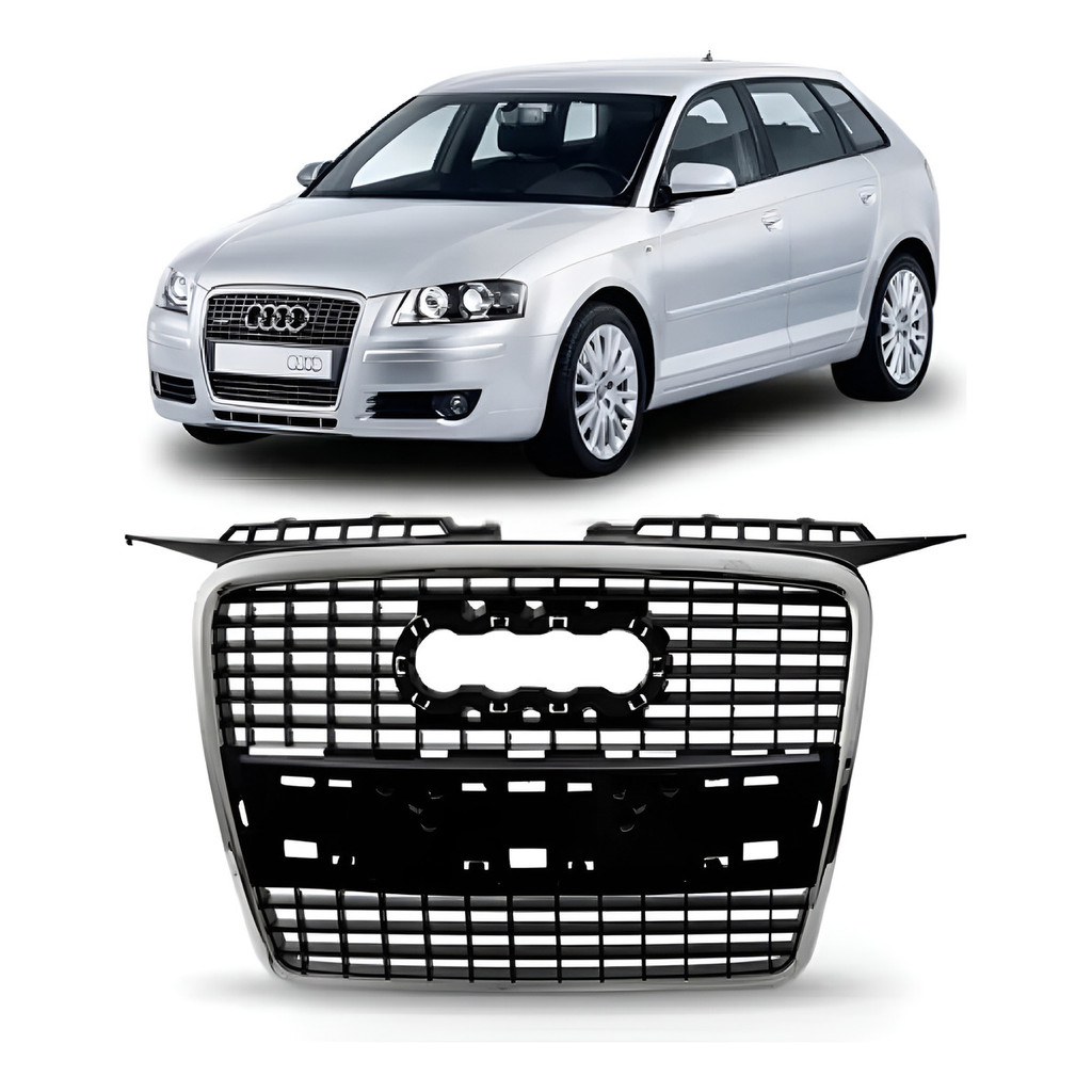 Grade Dianteira Audi A3 Sportback 2007 2008  Preto