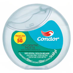 Fio dental condor menta leve 50m pague 25m