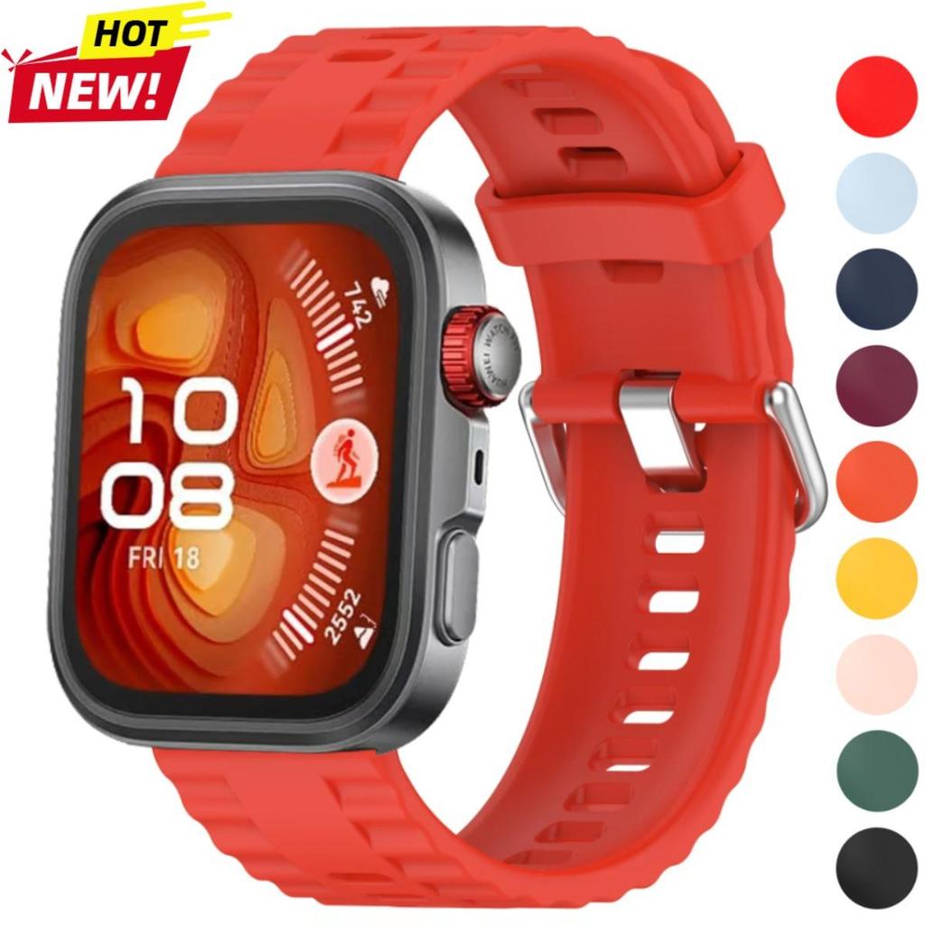 Pulseira De Silicone Para Huawei Watch Fit 4 Banda Respirável Acessório Pro/3 Smartwatch Relógio Inteligente