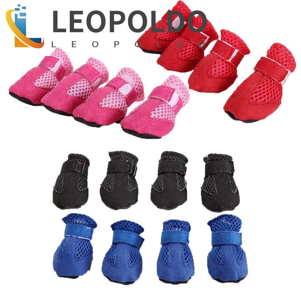 LEOPOLDO 4 Unidades/Conjunto Botas De Chuva Para Animais De Estimação , Sapatos Protetores Respiráveis Cães De Pés Antid