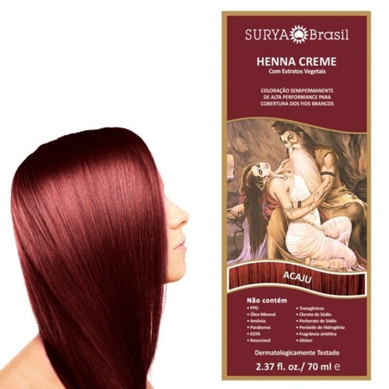 Tintura Surya Brasil Henna Creme Tom de Cabelo Acaju