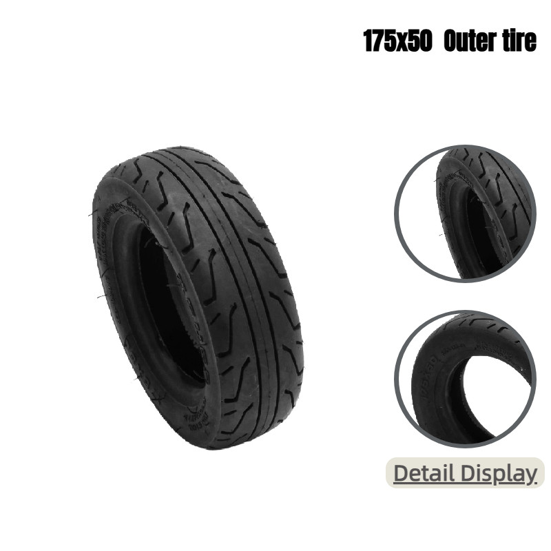 Pneu De Borracha De Alta Elasticidade E Resistente Ao Desgaste 175 * 50 Externo Para Substituição De scooter Elétrica
