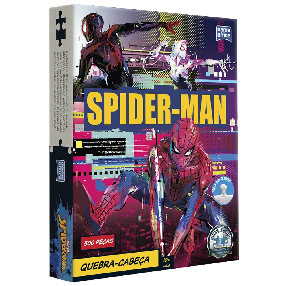 QUEBRA CABEÇA HOMEM ARANHA MARVEL TOYSTER 500 PEÇAS FILME SUPER HERÓIS MARVEL COMIC SPIDER MAN TEIA
