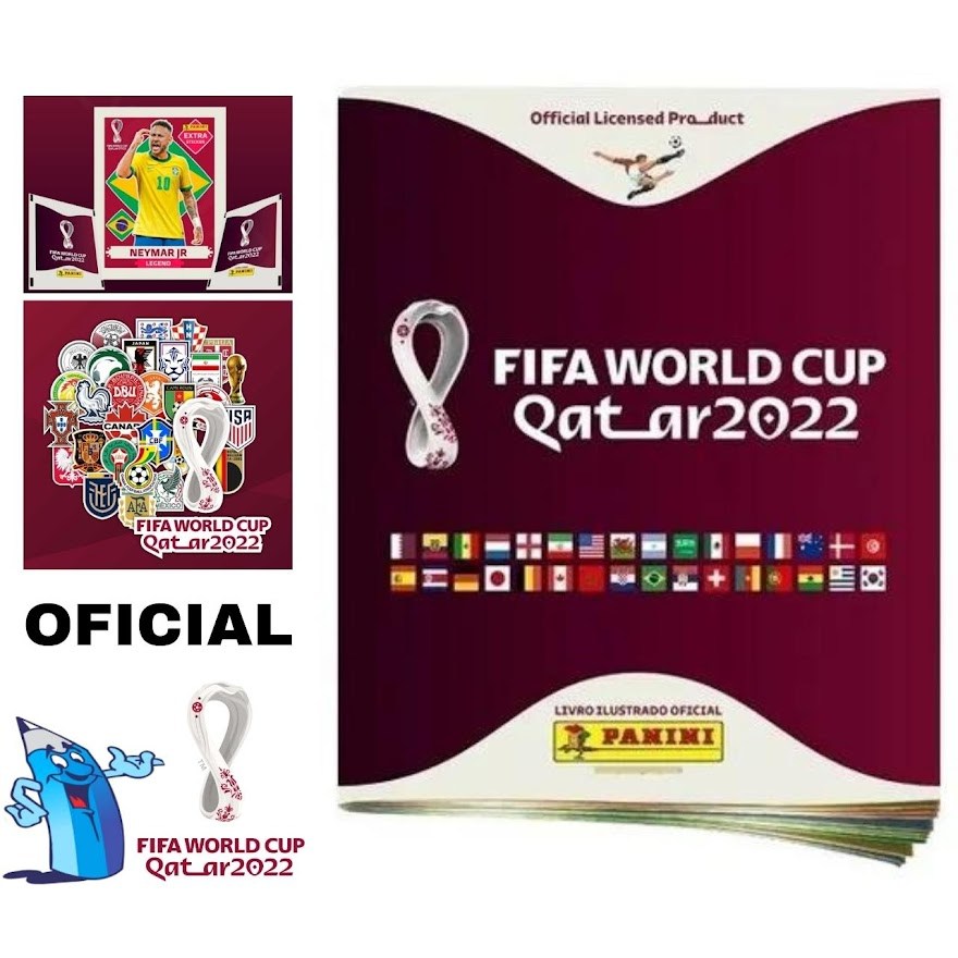 KIT 10 ALBUM COPA DO MUNDO 2022 QATAR LIVRO ILUSTRADO OFICIAL PANINI CAPA FLEX