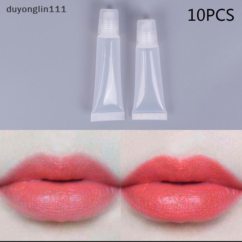 (duyonglin111) 10 Pcs 8ml/15ml Tubos De Plástico Vazios Bálsamo Labial Recipientes Cosméticos Transparentes Novo