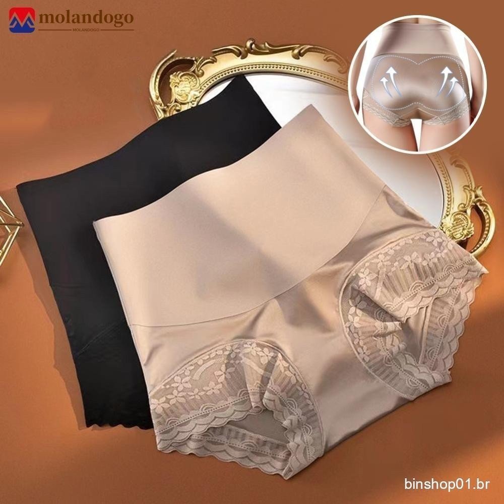 Cueca Modeladora De Cintura Alta Sedosa , Respirável E Sem Rastros , Corpo Para Mulheres , Calcinha De Levanta