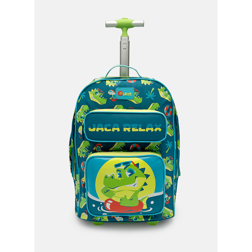 Mochila com Rodinha Grande Jacaré Relax - Puket em Oferta na Shopee