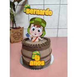 Topo de Bolo Chaves Baby Personalizado - Nome e Idade - Festa Infantil