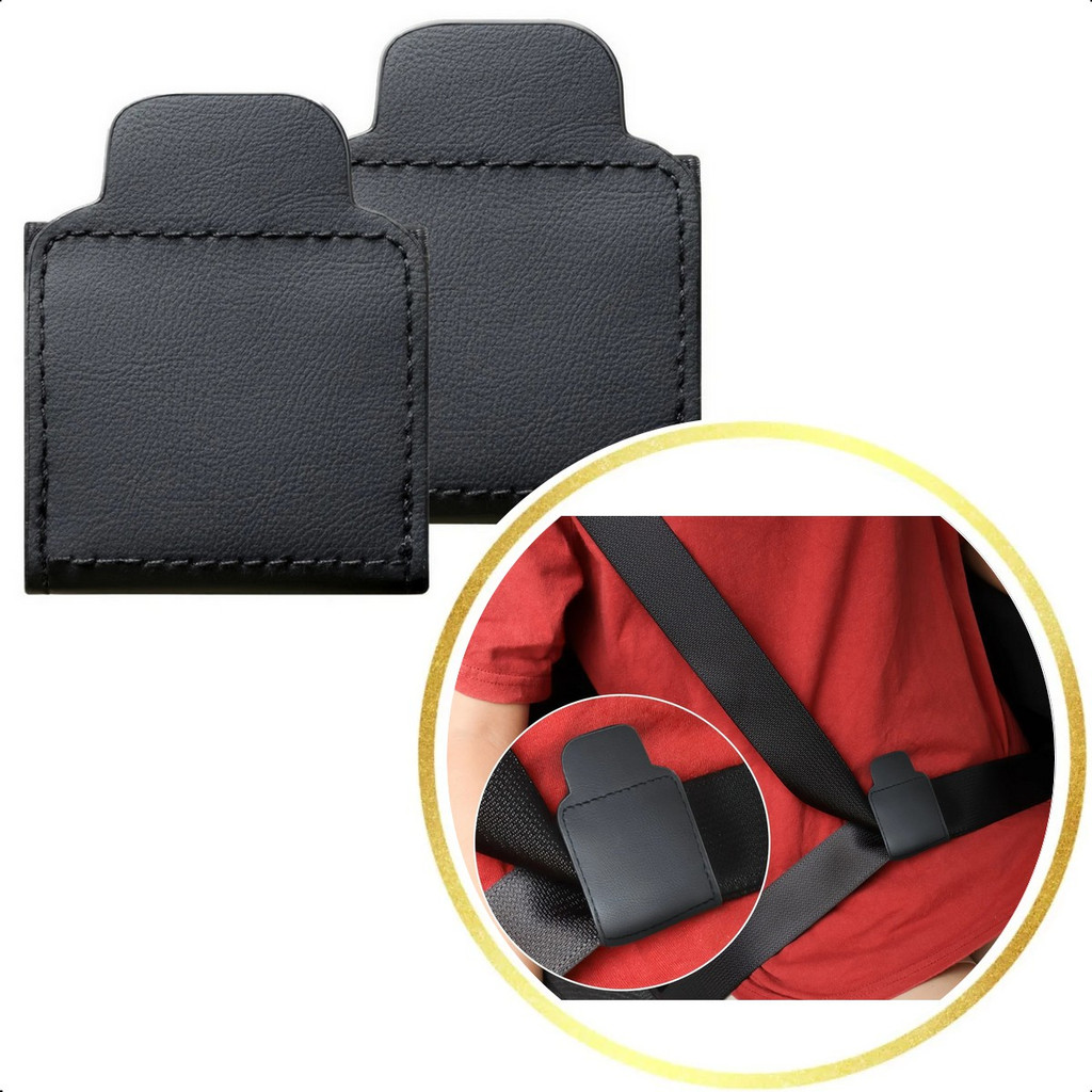 Kit 2x Ajuste Seguro Adaptador Cinto De Segurança Carro Couro Bebê Adulto em Oferta na Shopee