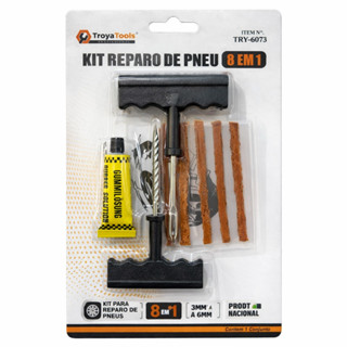 Kit Ferramenta Com 5 Reparos Remendo Macarrao Cola Pneu Carro Moto em Oferta na Shopee