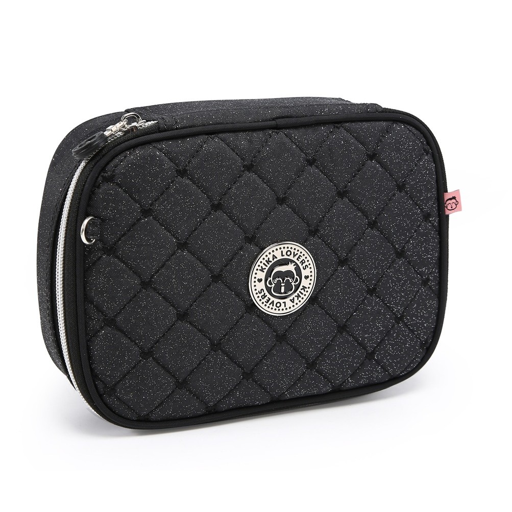 Estojo Escolar Kika Coração Com Chaveiro Miçanga Original em Oferta na Shopee