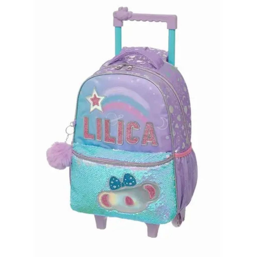  Mochila Rodinhas Lilica Menina Ripilica Escolar Make a Wish Pacific