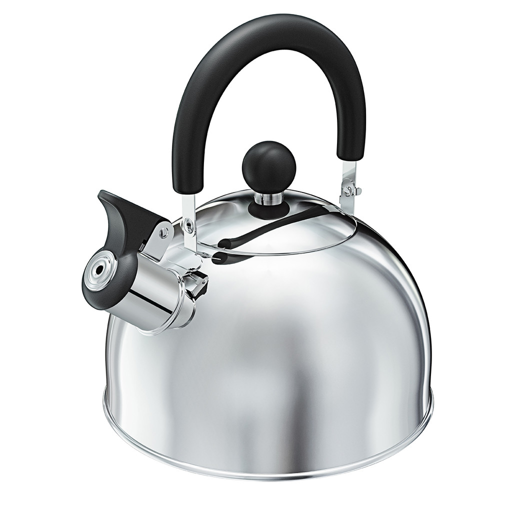 Imagem Chaleira Inox Com Apito Cabo Dobrável Ferve Rápido 1,7L