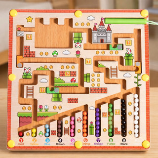 Jogo Educativo Magnético Labirinto MDF Coordenação Motora