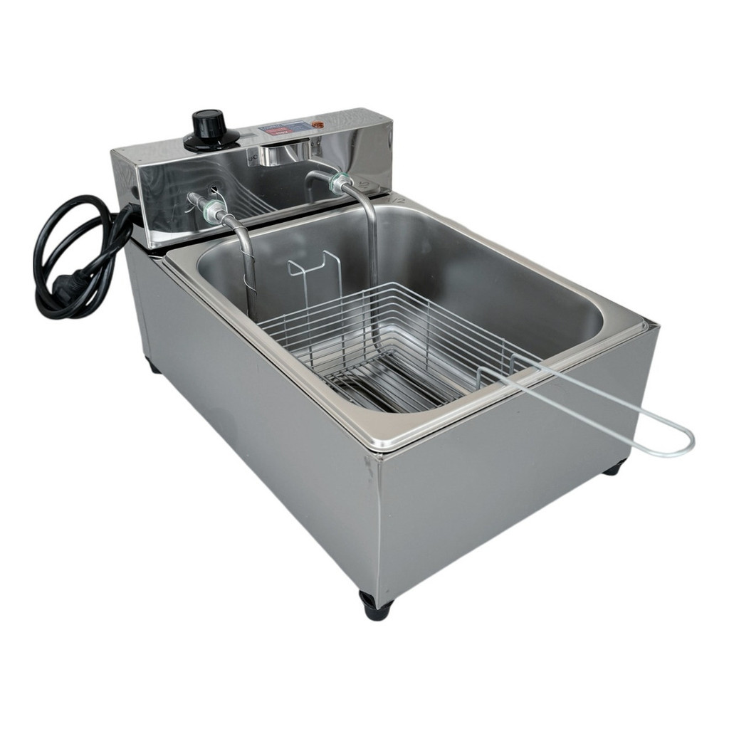 Fritadeira Industrial Elétrica Cuba 7l Inox Profissional