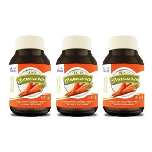 Kit Le Salon - 3 Unidades Óleo Capilar de Cenoura 3x60ml