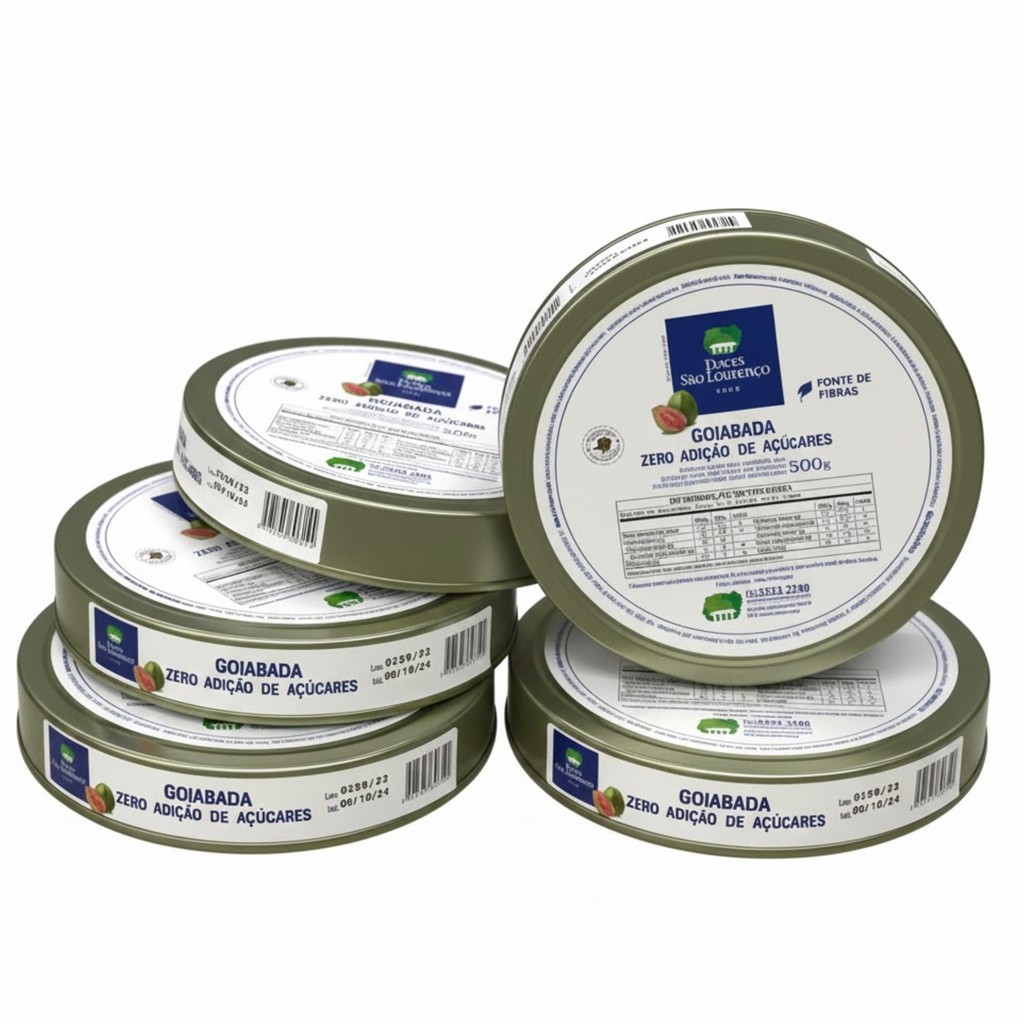 Kit c/ 5und Goiabada Zero Adição de Açucares SAO LOURENCO 500g