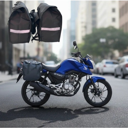 Bolsa para Moto 60L Baslu Impermeável Tipo Alforge Lateral Traseiro Universal