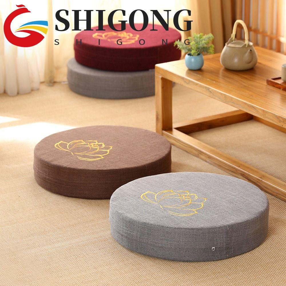 Imagem Almofada De Meditação Para Ioga SHIGONG , Tapete Tatami Espesso Estilo Japonês , Assento Removível De Lótus Bordado