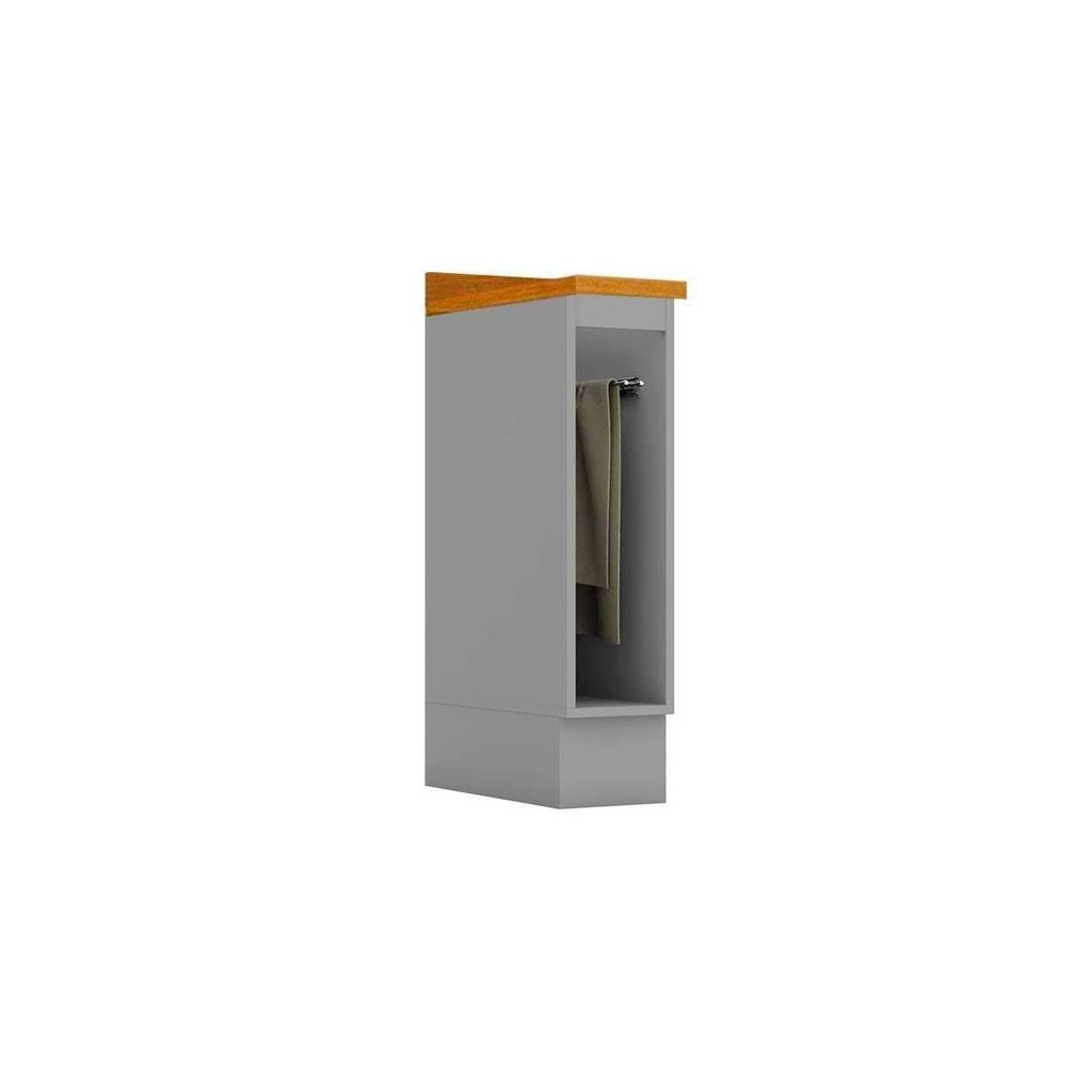 Balcão de Cozinha Americana Porta Toalha c/Tampo 20cm Cinza - Henn em Oferta na Shopee