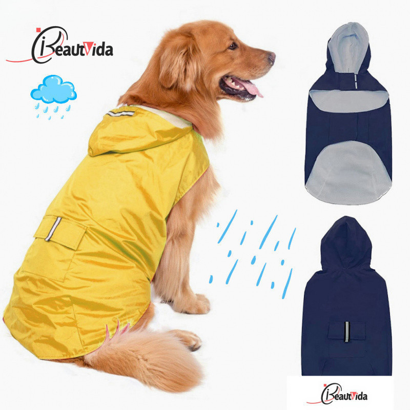 Capa De Chuva Para Cachorro Capa de chuva à prova d'água Capa de chuva para cães reflexiva para o exterior