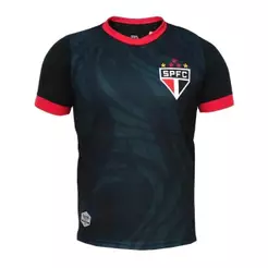 Camiseta São Paulo Classic Retrô Mania Preto/Vermelho
