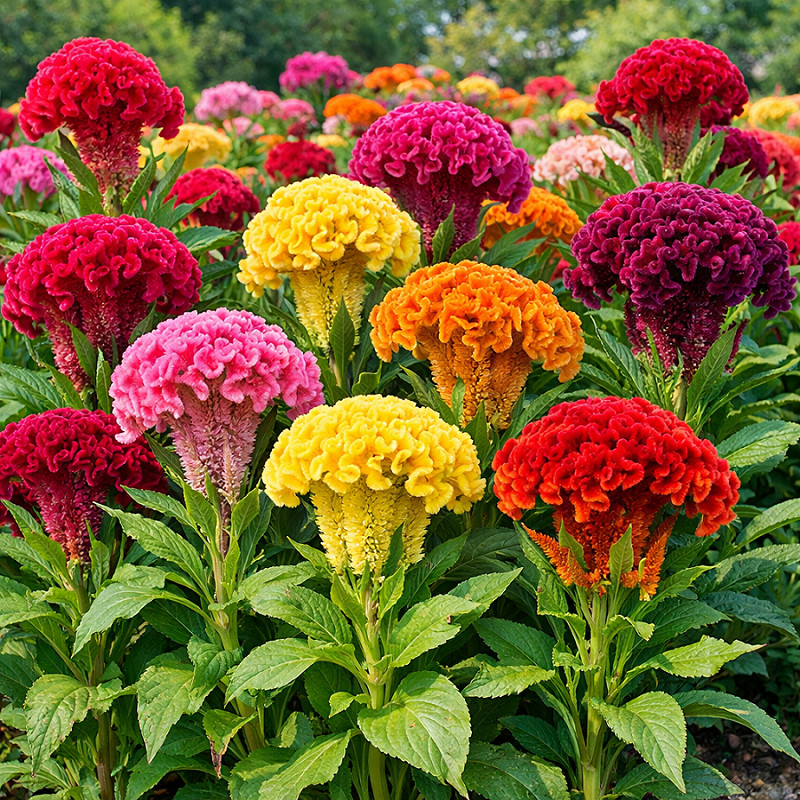 Sementes Celósia-Plumosa Crista de Galo Alta Sortida em Oferta na Shopee