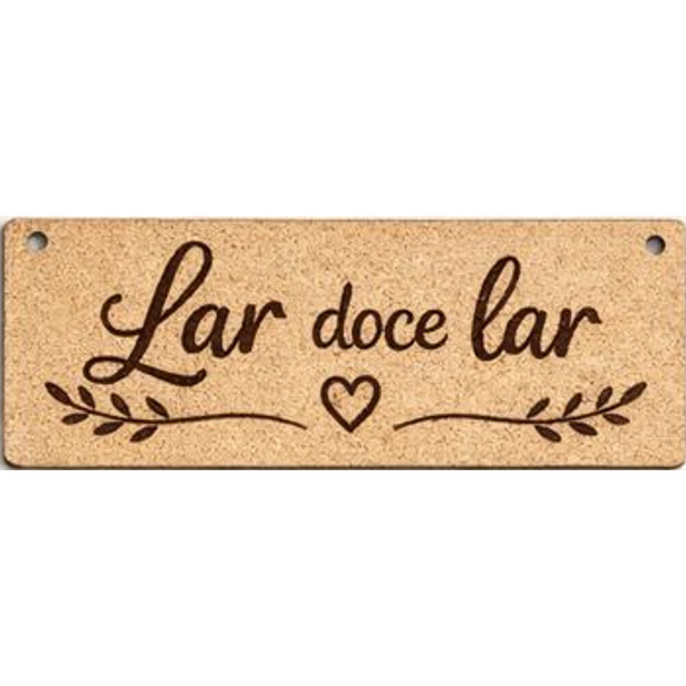 Placa Decorativa MDF 10x21cm | Frases | Tudu de Bom - Lar Doce Lar