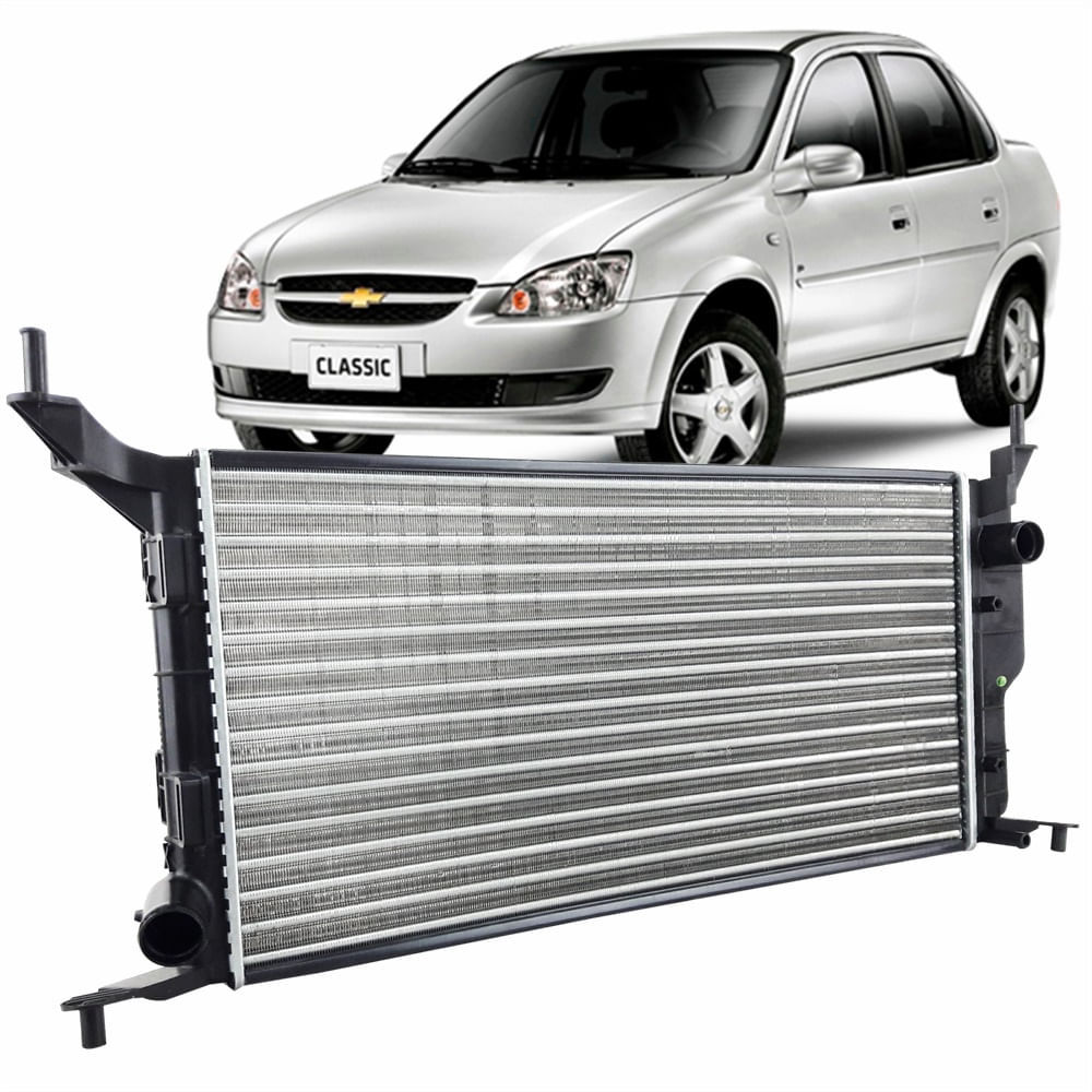 Radiador Denso Chevrolet Corsa Classic 1.0 2011 até 2016 com Ar Condicionado e sem Ar Condicionado