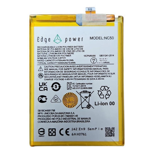 Bateria modelo compatível NC50 para Motorola Moto G32 (XT2235) / Moto G41 (XT2167)