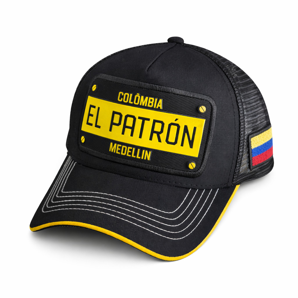 Boné Premium El Patrón Medellín Telinha Snapback Ajustável