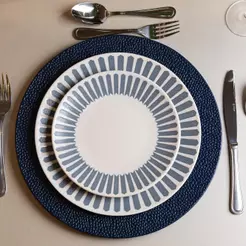 Prato para Sobremesa Mediterrâneo 20cm Azul Cerâmica Wolff