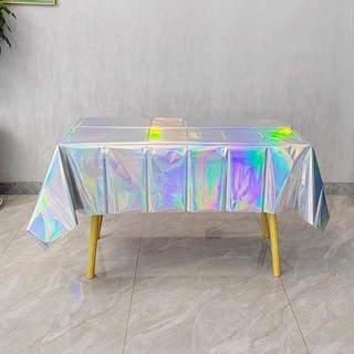 Toalha Plástica para Mesa de Festas Metalizada Holográfica Decoração em Oferta na Shopee