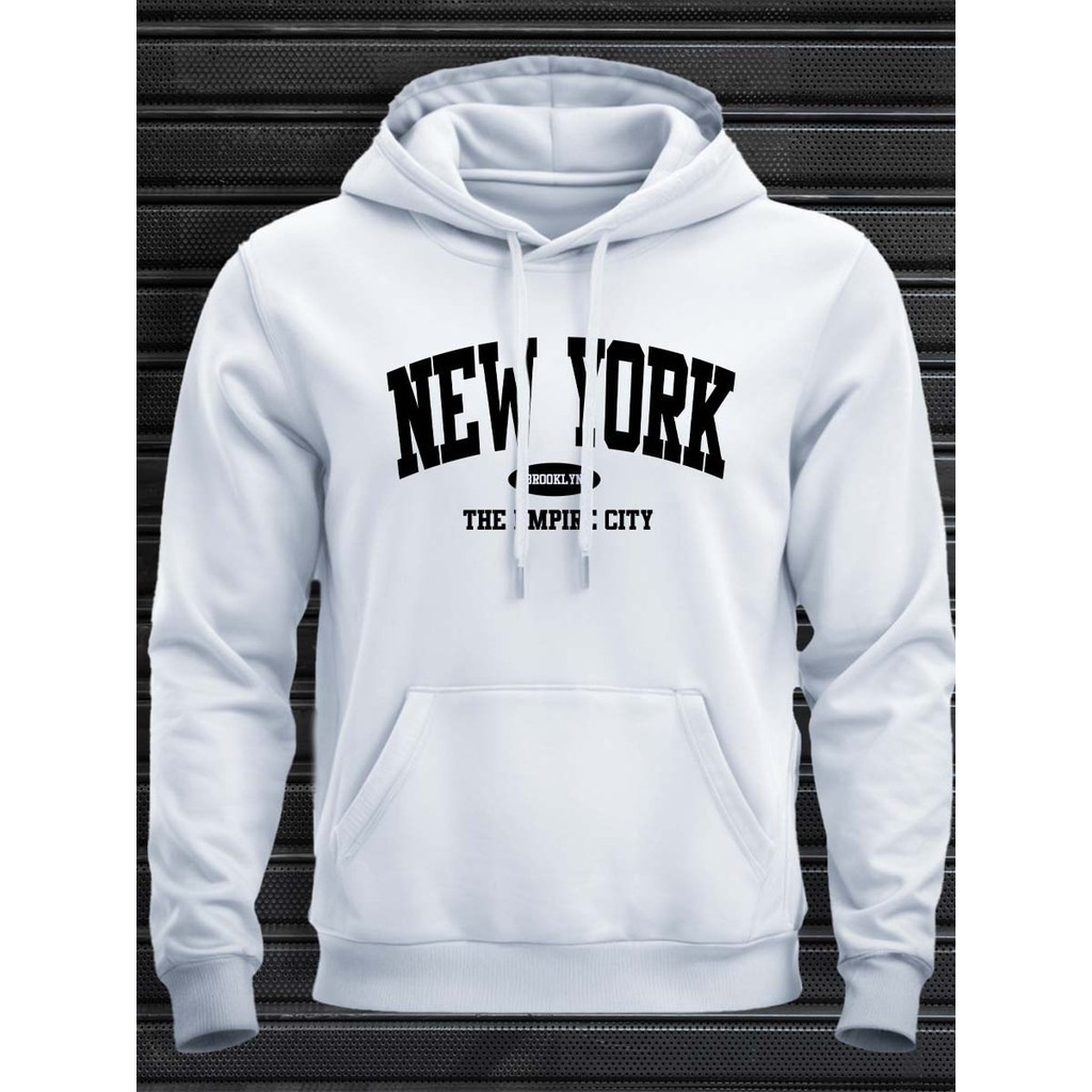 Blusa De Frio New York City Moletom Canguru Masculino Agasalho Quente Casaco Inverno Moleton Algodão em Oferta na Shopee