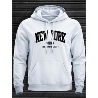 Blusa De Frio New York City Moletom Canguru Masculino Agasalho Quente Casaco Inverno Moleton Algodão
