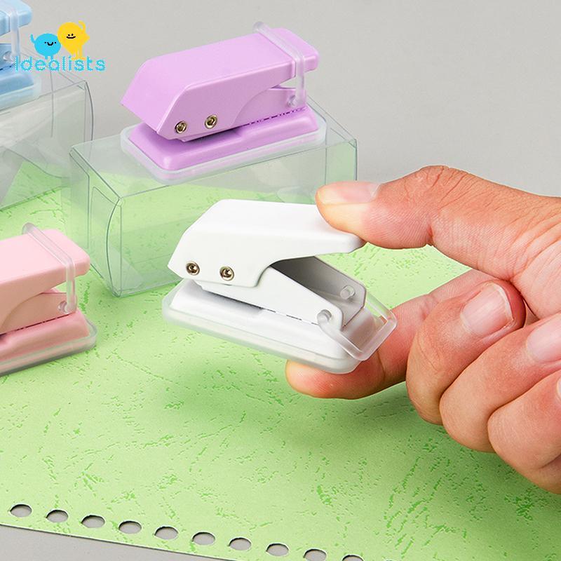 Idealistas Mini Furador 1 Furo Bonito Perfurador De Papel Portátil Redondo Cortador Kawaii Material Escolar De Escritóri