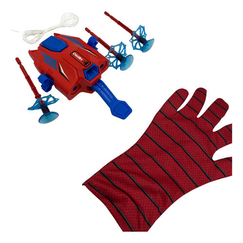 Luva Lança Teia Brinquedo Infantil Lançador Homem Aranha Lança Dardo