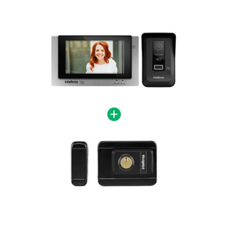 Kit Videoporteiro Allo wT7 + Fechadura Elétrica FX 3000 MF Intelbras em Oferta na Shopee