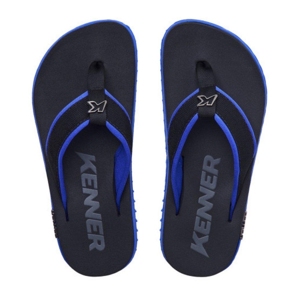 Chinelo Sandália Kenner Kivah Cushy Preto e Azul em Oferta na Shopee