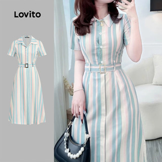 Lovito Vestido Casual Geométrico de Primavera/verão para mulheres L154ED627