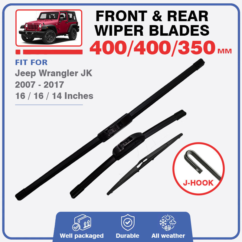 Lâminas De Limpador Dianteiras E Traseiras Para Jeep Wrangler JK 2007-2017 Escovas De Pára-Brisa Acessórios Do Carro 201