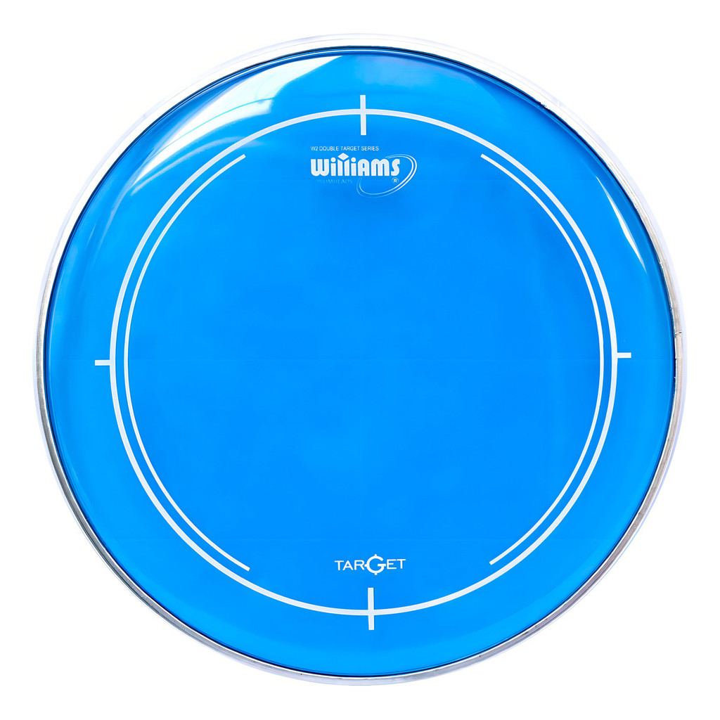 Pele De Caixa/surdo Williams Target Wu2 Duplo Filme Blue 14 Azul