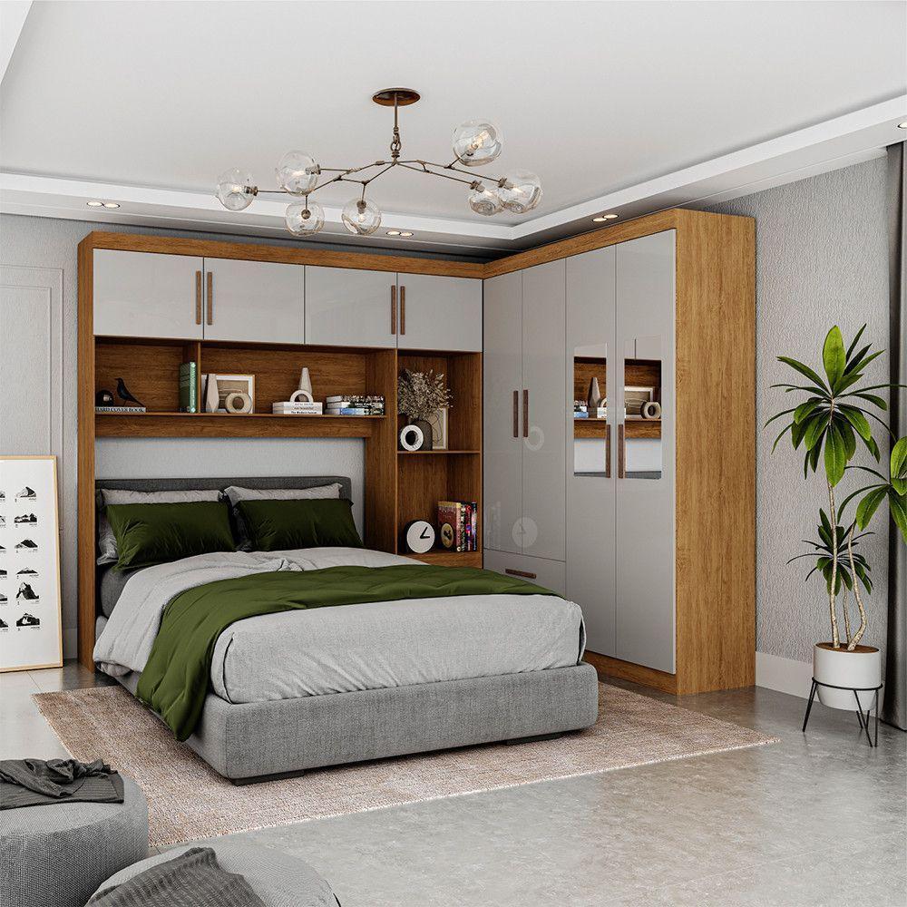 Guarda Roupa Casal Modulado 4 Portas 4 Portas 4 Gavetas em Oferta na Shopee