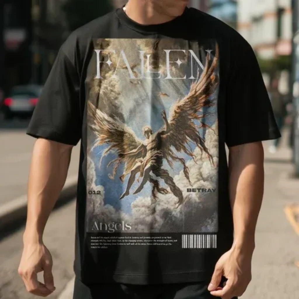 Camisa Camiseta Fallen anjo caido estetica dark treino streetwear tendencia gym treino academia