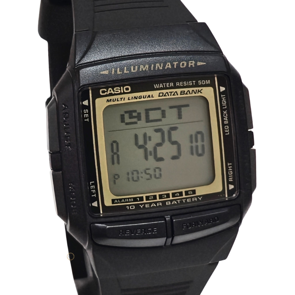Relógio Casio Digital Vintage Data Bank Masculino DB-36-9AVDF em Oferta na Shopee