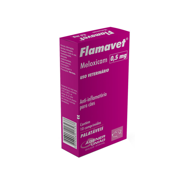 Flamavet 0,5mg Cães 10 Comprimidos - Agener