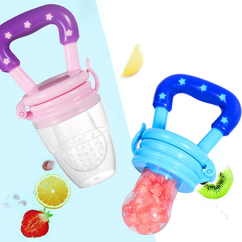 Chupeta Alimentadora Mordedor Bebê De Silicone Porta Fruta Kit Saúde