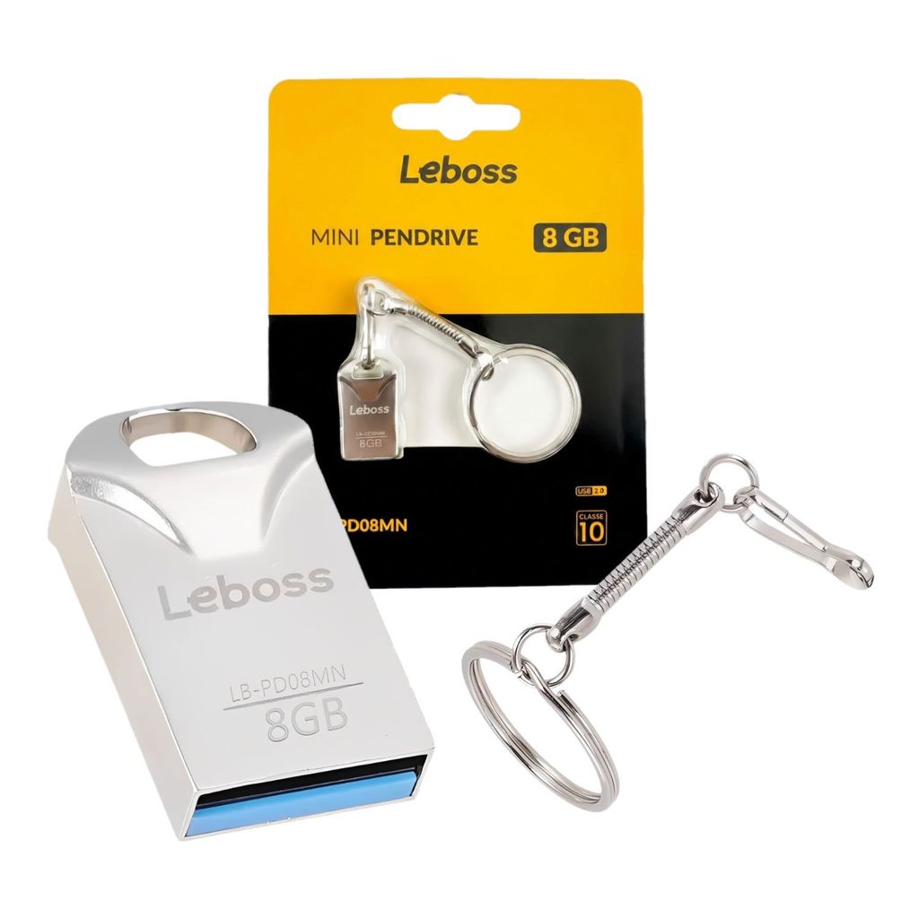Mini Pendrive 8gb Usb Chaveiro Usb 2.0 Super Veloz Compacto