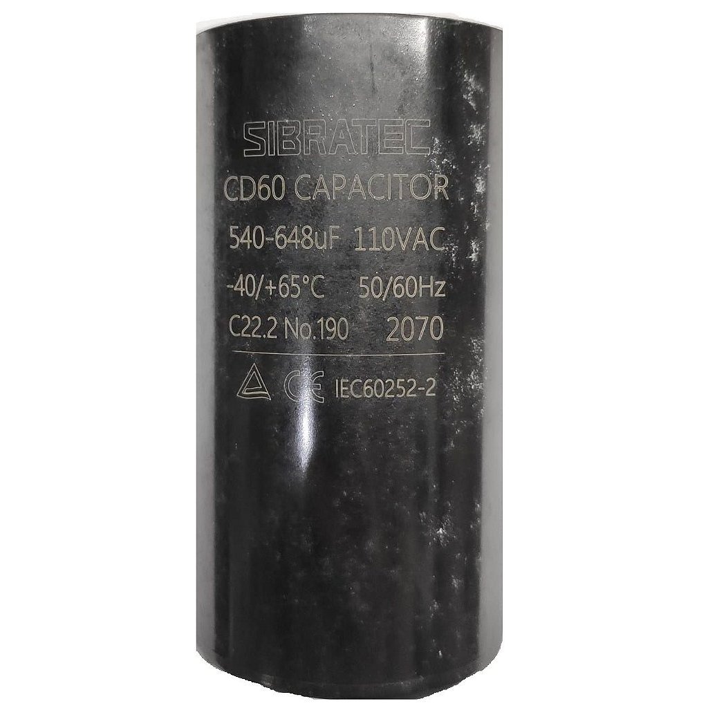 CAPACITOR ELETROLITICO DE PARTIDA 540-648 110V