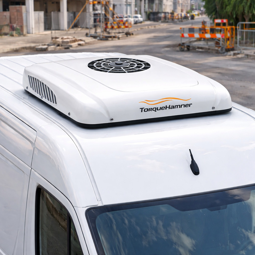 Ar Condicionado de Teto 12V 24V Veicular para Caminhão Van Ônibus Resfriamento Rápido Cabine e Leito